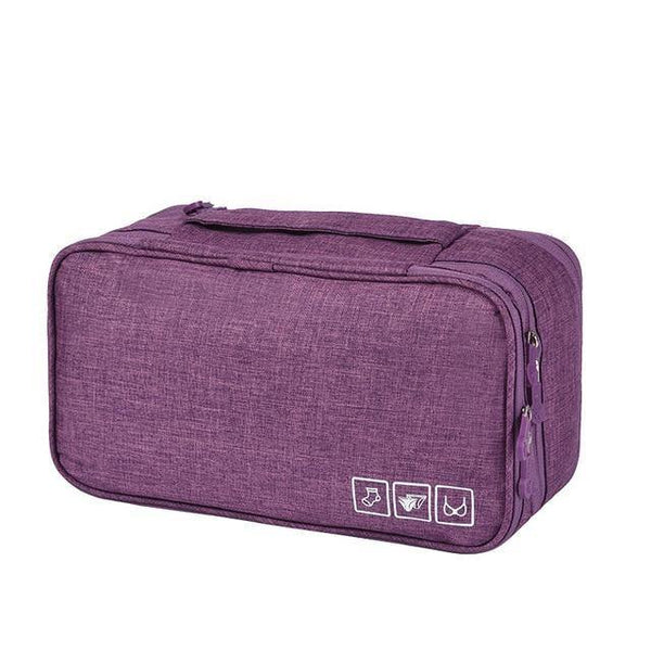Planet Gates Purple Bra Underwear Packing Cubes Organizer Trip Luggage Waterproof Travel Bag for Women Pouch Case Suitcase Space Saver Package