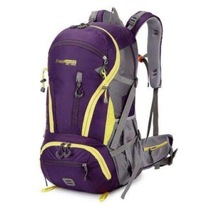 Planet Gates Purple Camping Hiking Backpack 45L Waterproof Trekking Sports Bag Fishing Backpacks Mountaineering Bag Climbing Travel Rucksack