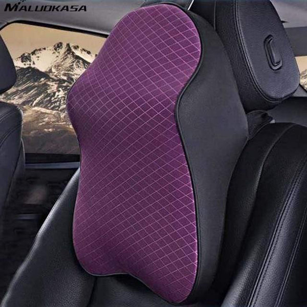 Planet Gates Purple Car Neck Pillow 3D Memory Foam Head Rest Adjustable Auto Headrest Pillow Travel  Neck Cushion Support  Holder Seat pillow