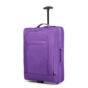 Planet Gates PURPLE / China / 20" Suitcase Hand Luggage Trolley Case Travel Bags High Quality Oxford Soft Shell 2 Wheels Light Weight 20 Inch Purple K1873