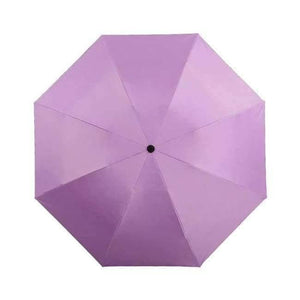 Planet Gates Purple / China Black Coating Automatic Umbrella Reverse Fashion Color 3 Folding Sunny Inverted Umbrella Rain Women Men for Car
