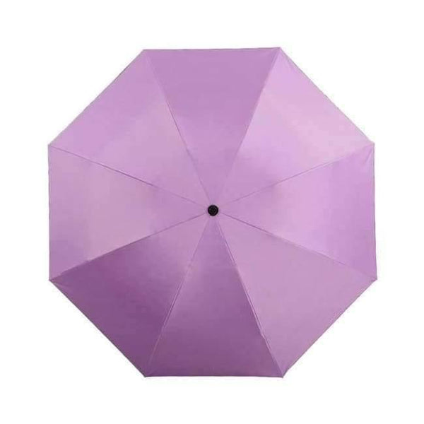 Planet Gates Purple / China Black Coating Automatic Umbrella Reverse Fashion Color 3 Folding Sunny Inverted Umbrella Rain Women Men for Car