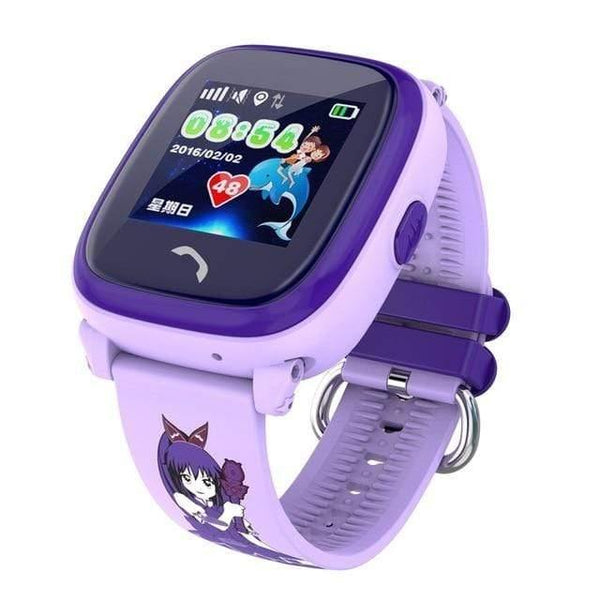 Planet Gates Purple / China GPS Tracker Watch For Kids Swim touch screen SOS Emergency Call Location smart watch DF25 Wearable Children's watch