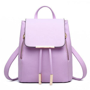 Planet Gates purple / China Herald Fashion Preppy Style School Backpack Artificial Leather Women Shoulder Bag Floral School Bag for Teens Girls