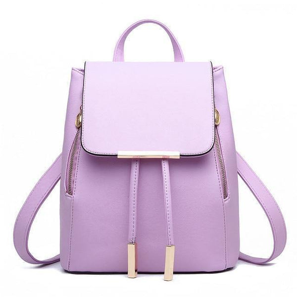 Planet Gates purple / China Herald Fashion Preppy Style School Backpack Artificial Leather Women Shoulder Bag Floral School Bag for Teens Girls
