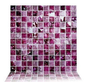 Kitchen Bathroom 3D Waterproof Self Adhesive Mosaic Wall Decal Cabinet Sticker Peel and Stick Backsplash Vinyl Tiles