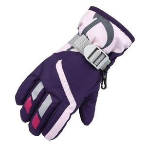 Planet Gates Purple / China Sports skiing gloves Child Winter boys and girls Warm Waterproof Windproof Snow Snowboard Ski Sports Gloves