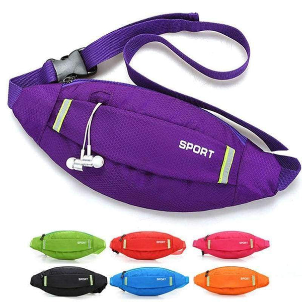 Planet Gates Purple Color Running Waist Belt Bag Waterproof Phone Holder Jogging Belly Fanny Pack Men Women Gym Fitness Bag Sport Accessories