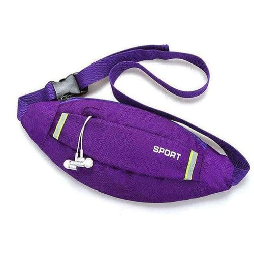 Planet Gates Purple Color Running Waist Belt Bag Waterproof Phone Holder Jogging Belly Fanny Pack Men Women Gym Fitness Bag Sport Accessories