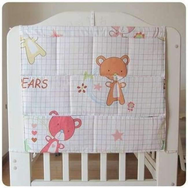 Planet Gates Purple Cotton Grey Baby Bed Hanging Storage Bag Newborn Crib Organizer Toy Diaper Pocket for Babies Bedding Set 50*60CM