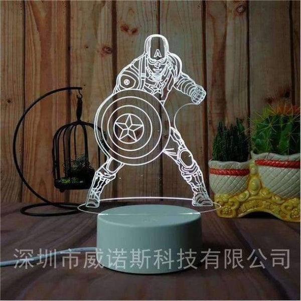 Creative Usb Desk Lamp 3D Night Light Moonlight 3D Phantom Lighting Table Lamp - Purple