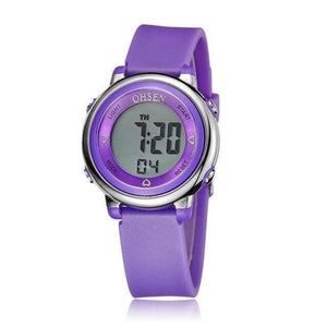 Planet Gates Purple Digital Sport Boy Watches for Girls Blue Children Watch Waterproof LED Alarm Student Clock relogio infantil