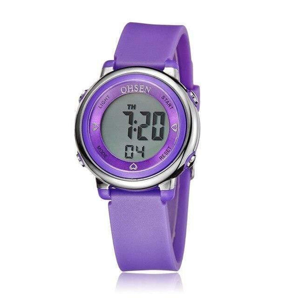 Planet Gates Purple Digital Sport Boy Watches for Girls Blue Children Watch Waterproof LED Alarm Student Clock relogio infantil
