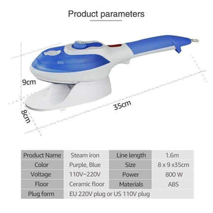 Planet Gates Purple -EU Plug / China ANIMORE Garment Steamer Household Appliances Vertical Steamer with Steam Irons Brushes Iron for Ironing Clothes for Home 220V