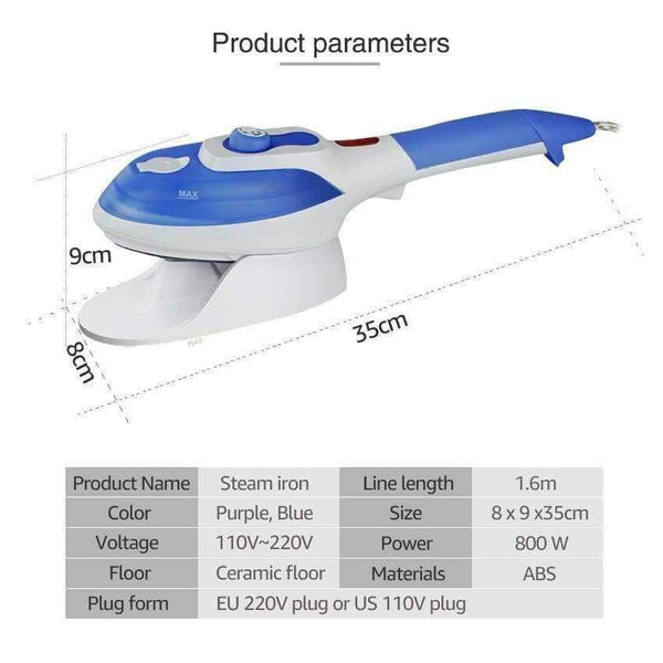 Planet Gates Purple -EU Plug / China ANIMORE Garment Steamer Household Appliances Vertical Steamer with Steam Irons Brushes Iron for Ironing Clothes for Home 220V