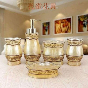 Planet Gates Purple Fashion bathroom supplies resin set of five pieces wash bath tubs Europe type bath products toothpaste receive a suit