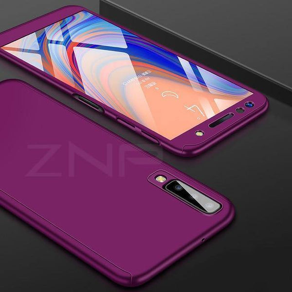 Planet Gates Purple / For A3 2017 ZNP 360 Shockproof Phone Case For Samsung Galaxy A3 A5 2017 A7 2018 A8 Plus Full Cover Cases For Samsung J4 J6 Plus Case + Glass