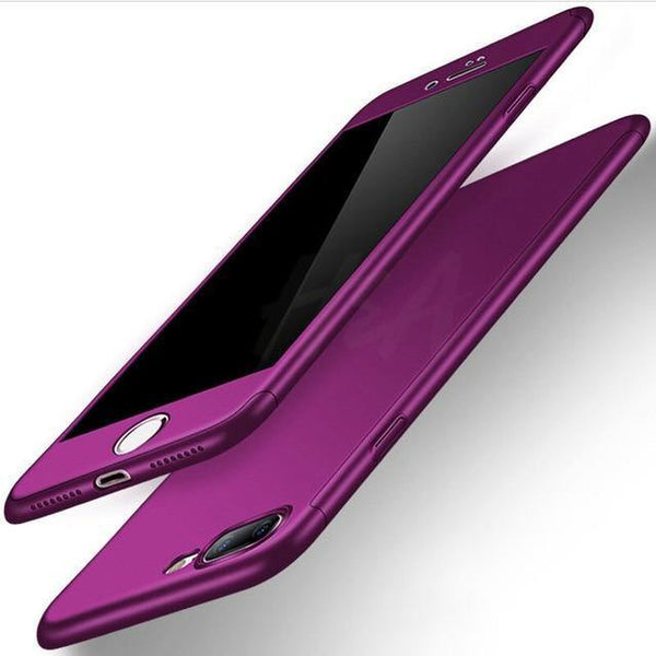 Planet Gates Purple / For iPhone 6 6s Plus H&A Luxury 360 Full Cover Phone Case on the For iPhone 7 8 6 6s Plus X XR XS Max 10 Tempered glass Protective Cover xs max Case