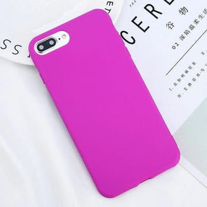 USLION Candy Color Plain Phone Case For iPhone X 8 7 6 6S Plus Soft TPU Silicon Full Back Cover For iPhone XS Max XR Cases Capa - Planet Gates