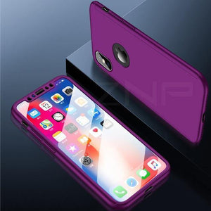 Planet Gates Purple / For iPhone 6 6s ZNP 360 Full Cover Phone Case For iPhone X 8 6 6s 7 Plus 5 5s SE PC Protective Cover For iPhone XS Max XR Case Cover With Glass