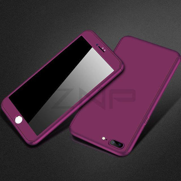 Planet Gates Purple / For iPhone 8 Plus ZNP 360 Degree Shockproof Case For iPhone X XR XS Max 8 7 6 6s Plus Full Cover Phone Case For iphone 6 6s 7 8 Cases With Glass
