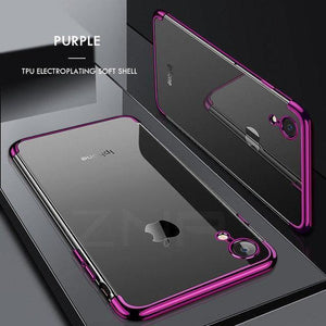 Planet Gates Purple / For iphone X ZNP Luxury Slim Silicone Cover Case For iPhone X XS Max XR Cases Soft TPU Plating Phone Case For iPhone X XR XS Max Case Shell