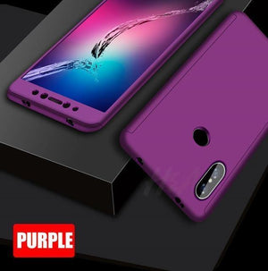 Planet Gates Purple / For Redmi 6 H&A 360 Full Protective Phone Case For Xiaomi Redmi 6 6A S2 Anti-knock Full Cover For Xiaomi Redmi S2 6 6A Cases With Glass Film