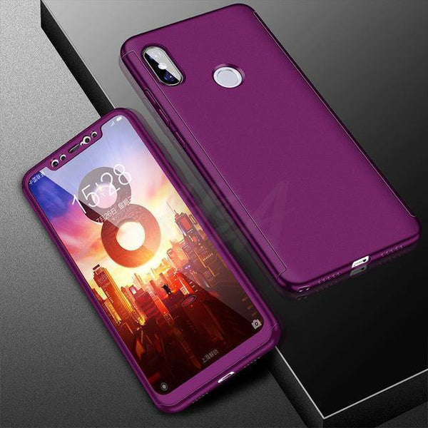 Planet Gates Purple / For Xiaomi Mi 5 H&A Luxury 360 Full Cover Phone Case For Xiaomi Mi 5 5S Plus Mi5X 6X Mi 8 SE Shockproof Cover Pocophone F1 Case With Glass
