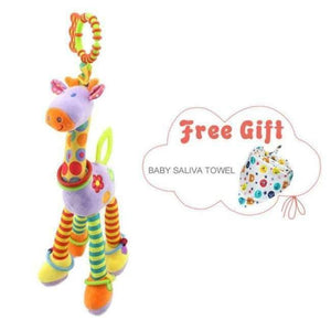 Planet Gates Purple Girraffe Crib Hanging Toys For Babies Soft Animals Giraffe Rattle Bell Stroller Toys For Kids Teether Early Learning Education Color Toys