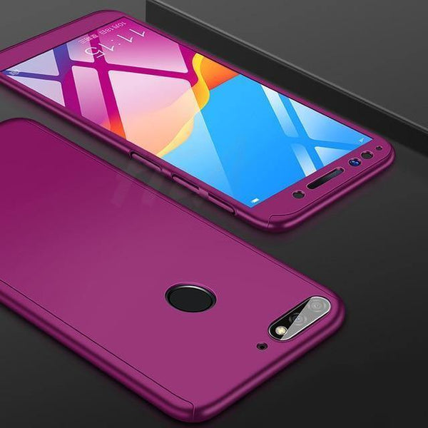 H&A H&A Luxury 360 Degree Full Cover Phone Case For Huawei Honor 7A 7C Pro 8X Max Screen Protector Cover 7A 7C 8XMax Case Glass - Planet Gates