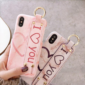 Planet Gates purple / i7 i8 Pu leather Grip Starp Phone Case for iphone 8 8plus 7 7plus 6/6S 6plus 6S+ Hard Back Cover Case