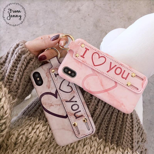 Planet Gates purple / i7 i8 Pu leather Grip Starp Phone Case for iphone 8 8plus 7 7plus 6/6S 6plus 6S+ Hard Back Cover Case