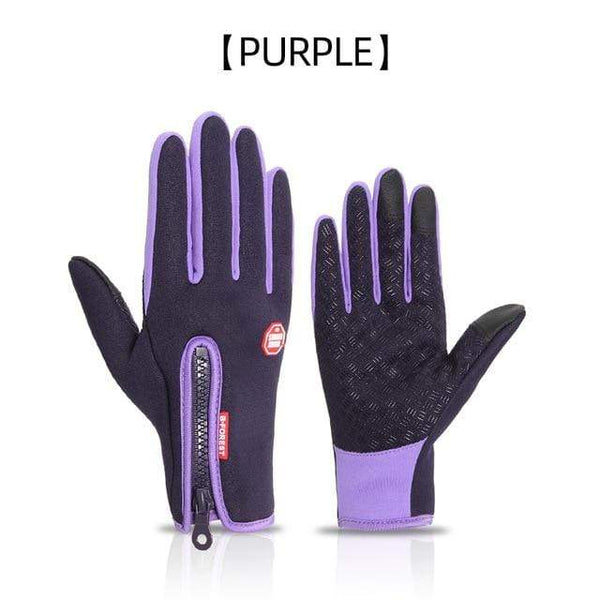 Planet Gates PURPLE / L Winter Warm Cycling Gloves Fitness High-quality Men Women  Windproof Bike Motorcycle Fishing Gloves Full Finger Touchscreen Ski