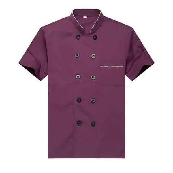 Planet Gates purple / M Long Sleeve Men Restaurant Chef Jacket for Cook Work Wear Hotel Breathable Double-breasted Woman Chef Uniform Kitchen Tool 89