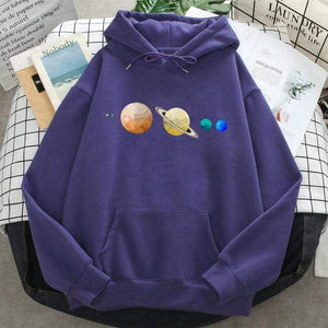 Planet Gates Purple / M Solar System Planets Colour Mens Sweatshirt O-neck Hip Hop Hoodie Leisure Polyester Clothing  Autumn Moletom Masculino