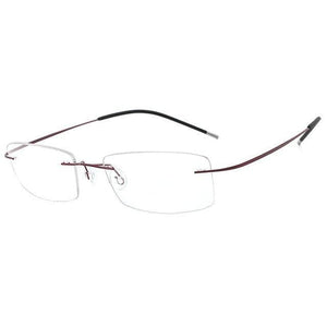 Planet Gates purple Mens Lightweight Titanium Rimless Eyeglasses Frames Prescription Optical Glasses Frame
