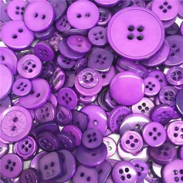 Planet Gates Purple Mix 1000pcs Assorted Mixed Resin Buttons Arts Crafts Card Making Scrapbooking Sewing 9mm-20mm Bright/Chritsmas/Pastel/Primary Mix