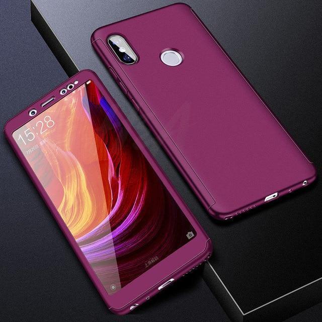 Planet Gates Pink / Note 5A ( 32GB ) H&A H&A Luxury 360 Degree Full Cover Phone Case For Xiaomi Redmi Note 5 5A Screen Protector Cover 4X 4A Note 5 Plus Case Glass