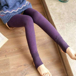 Planet Gates Purple / One Size Warm Leggings for Women Milk Cotton Slim Leggings Single Cashmere Foot Wear Elastic Pants Legging Female Winter Leggings