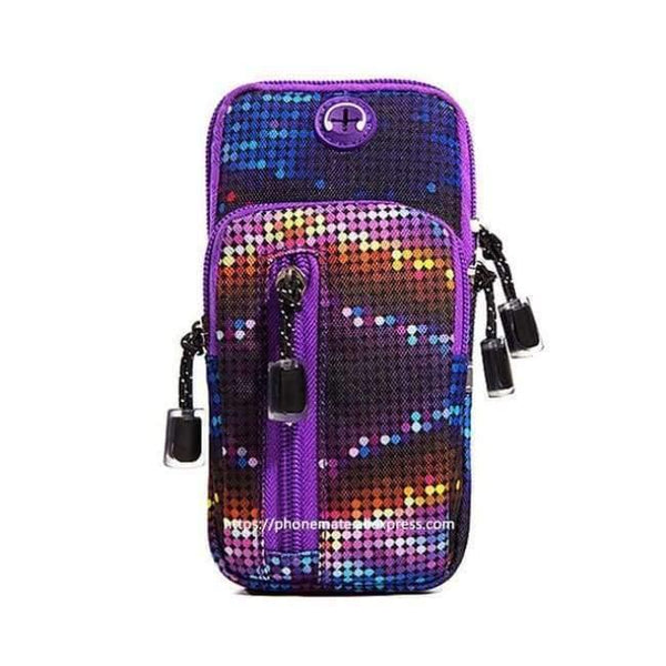 Planet Gates Purple Outdoor arm bag Gym Sports Armbands Running Phone holder case arm/wirst bag for iPhone 6/6s/7plus/8/X s8/s9 plus
