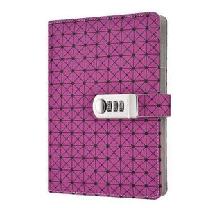 Planet Gates Purple Paperboat retro A5 notebook logo customize with lock free logo name custom writing pads lockable password diary student gift