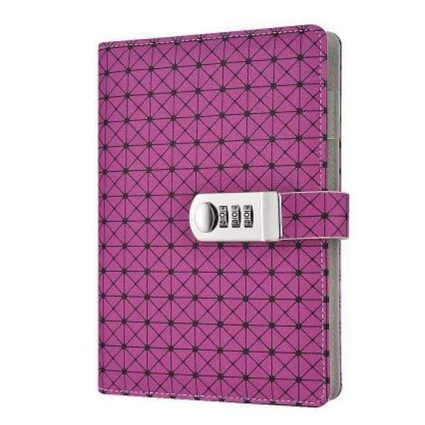 Planet Gates Purple Paperboat retro A5 notebook logo customize with lock free logo name custom writing pads lockable password diary student gift
