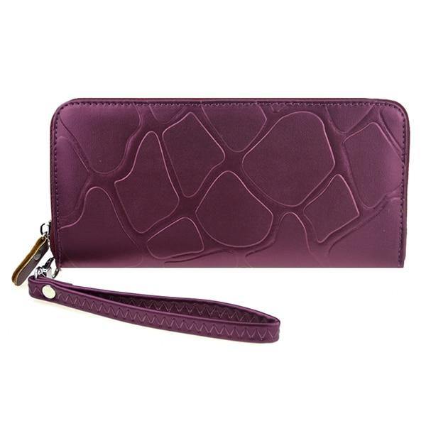 Planet Gates Purple Pu Leather Women Wallet Female Purse Large Capacity Wallets Female Purse Lady Purses Phone Pocket Card Holder Carteras