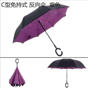 Planet Gates purple Reverse Folding Double Layer Inverted Umbrella Self Stand rain/sun women/men high quality 2017 Child dropshipping