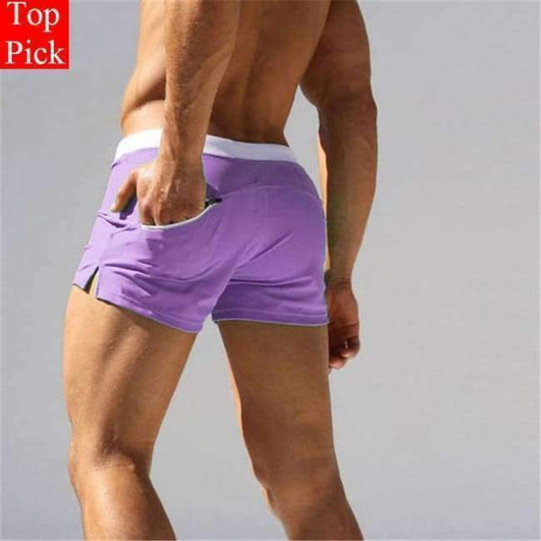 Planet Gates Purple / S TOPPICK New Swimwear men swimsuit Sexy swimming trunks sunga hot mens swim briefs Beach Shorts mayo sungas de praia homens