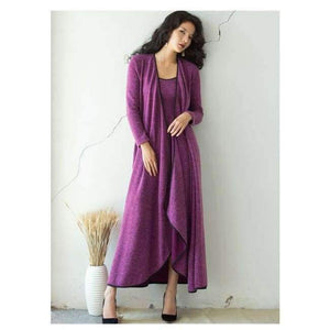 Planet Gates Purple / S Two-piece Suit Dress Brand 2018 New Autumn Winter  Vintage  Knitted  Women sets