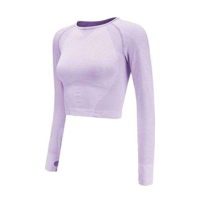 Planet Gates Yoga Shirts for Women Vital Seamless Long Sleeve Crop Top Thumb Hole Fitted Gym Top Shirts Workout Running clothes