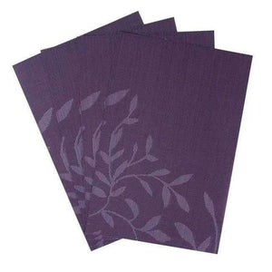 Planet Gates Purple Set of 4 PVC Flower Pattern Placemats for Dining Table Runner Linens place mat in Kitchen Accessories Cup Wine mat