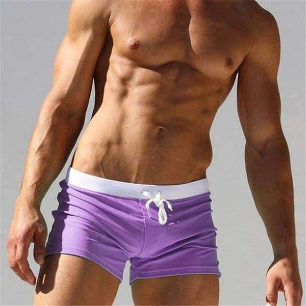 Planet Gates Purple shorts / S Summer Swimwear Men Swimsuit Maillot De Bain Boy Swim Suits Boxer Shorts Swim Trunks Swimming Surf Banadores mayo sungas