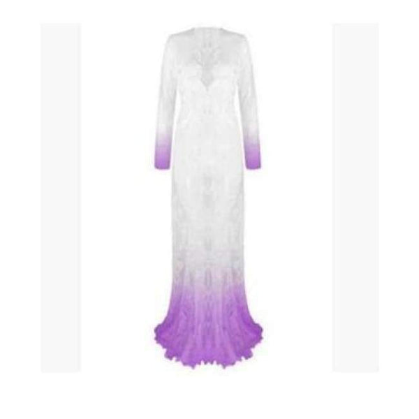 Planet Gates purple sleele / S Plus Size Low-cut Full Slips Lace Long Slips Women Hot Intimates Femme Maxi Femme Underdress Petticoat Nightgown New V Neck
